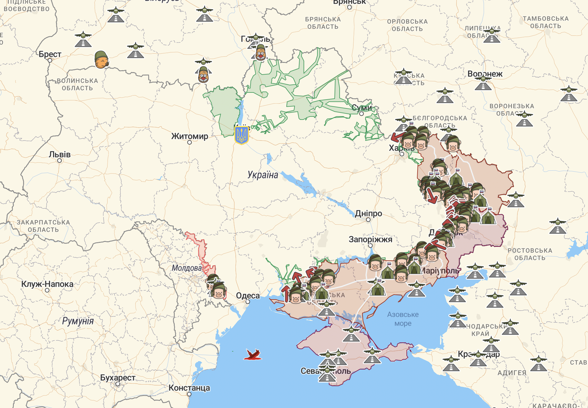 Карта війни в Україні на 28 серпня: де окупанти ведуть наступи